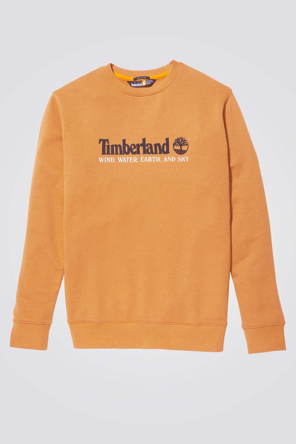 TIMBERLAND - סווטשירט CREW רקמת לוגו חרדל - MASHBIR//365