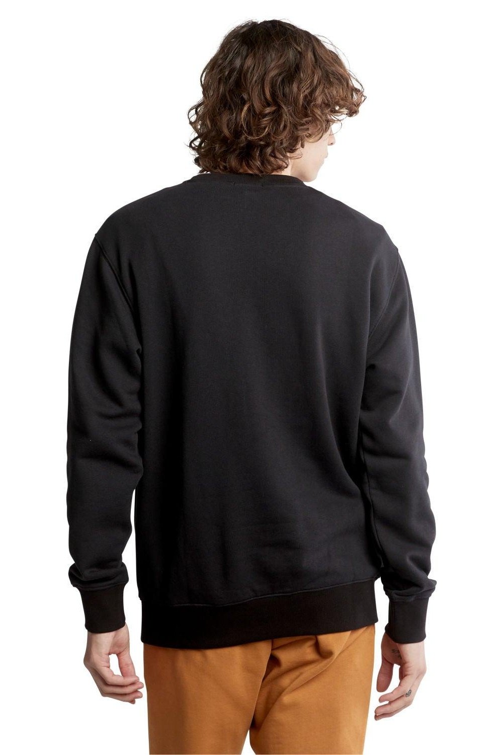 TIMBERLAND - סווטשירט CREW רקמת לוגו שחור - MASHBIR//365