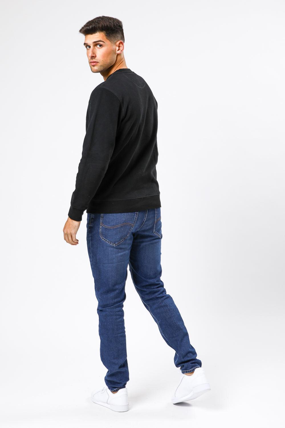 TIMBERLAND - סווטשירט CREW רקמת לוגו שחור - MASHBIR//365