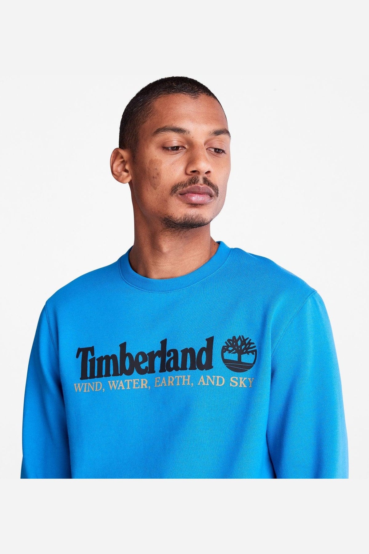 TIMBERLAND - סווטשירט CREW רקמת לוגו כחול - MASHBIR//365