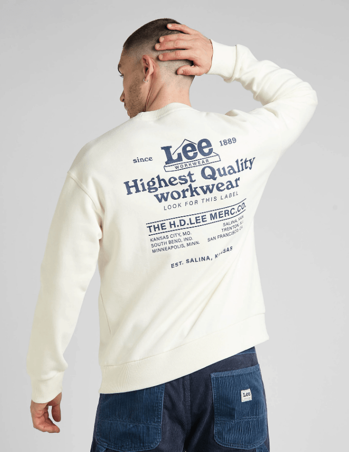 LEE - סווטשירט ECRU בצבע שמנת - MASHBIR//365