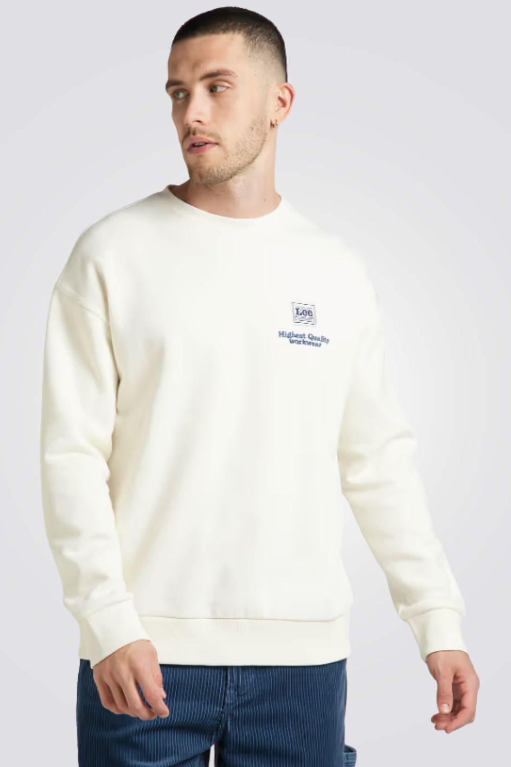 LEE - סווטשירט ECRU בצבע שמנת - MASHBIR//365
