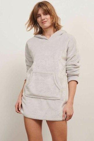 ETAM - סווטשירט פליז ארוך FAUST אפור בהיר - MASHBIR//365