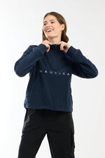 NAUTICA - סווטשירט פליז עם רוכסן בצבע נייבי - MASHBIR//365