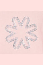 OKAIDI - סווטשירט פרח רקום בצבע ורוד לילדות - MASHBIR//365