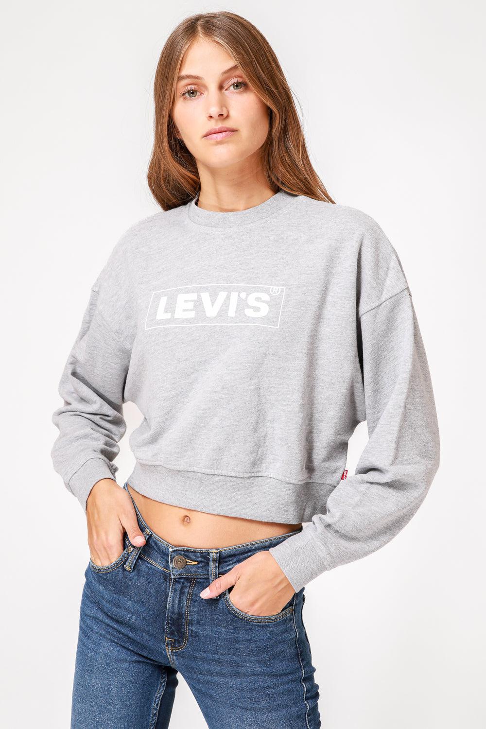LEVI'S - סווטשירט GRAPHIC LAUNDRY DAY CREWNECK אפור - MASHBIR//365