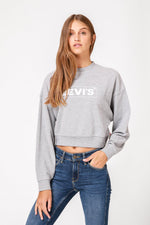 LEVI'S - סווטשירט GRAPHIC LAUNDRY DAY CREWNECK אפור - MASHBIR//365