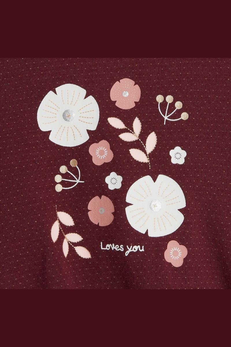 OBAIBI - סווטשירט הדפס פרחים סגול לתינוקות - MASHBIR//365