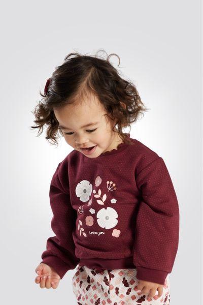 OBAIBI - סווטשירט הדפס פרחים סגול לתינוקות - MASHBIR//365