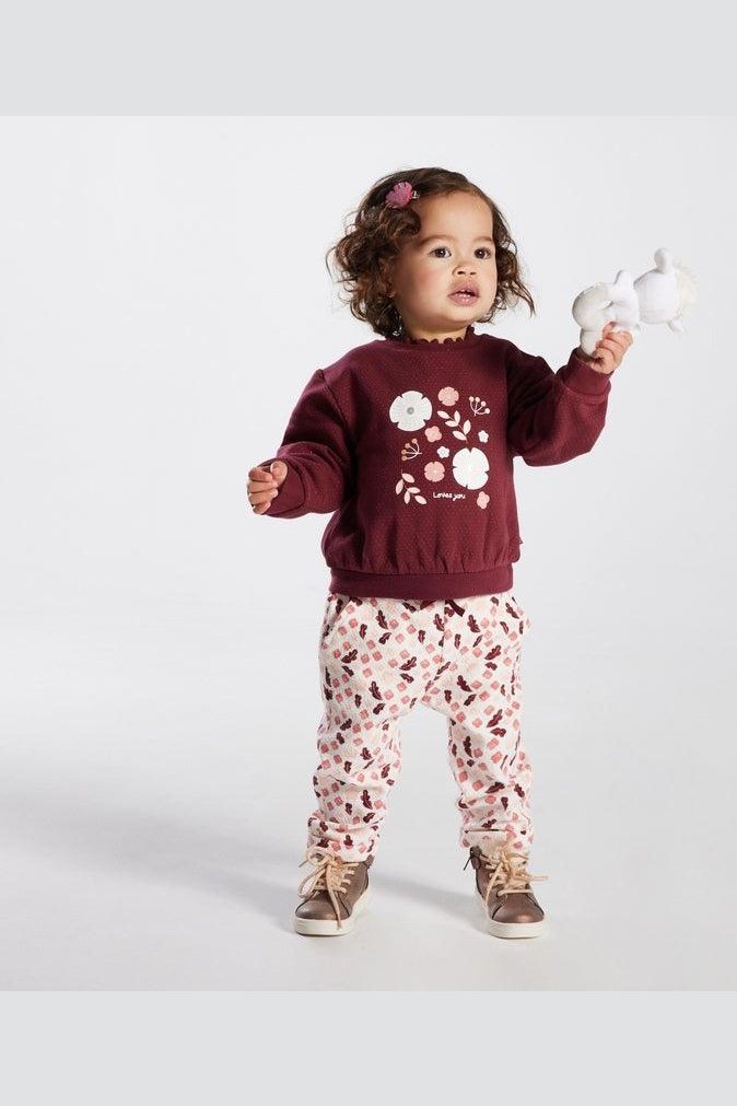 OBAIBI - סווטשירט הדפס פרחים סגול לתינוקות - MASHBIR//365