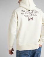 LEE - סווטשירט הדפס לוגו בצבע בז' - MASHBIR//365