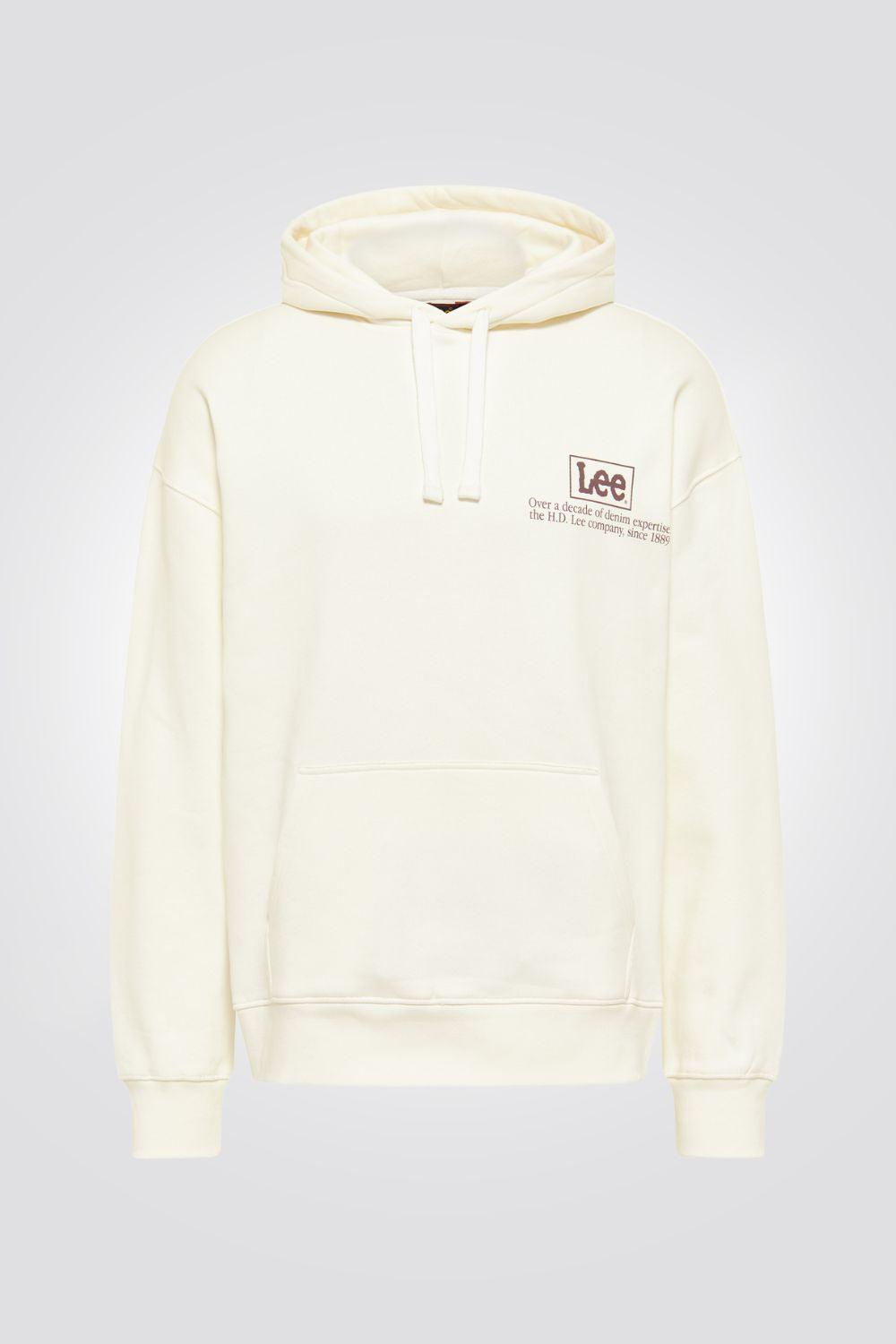 LEE - סווטשירט הדפס לוגו בצבע בז' - MASHBIR//365