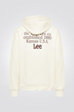 LEE - סווטשירט הדפס לוגו בצבע בז' - MASHBIR//365