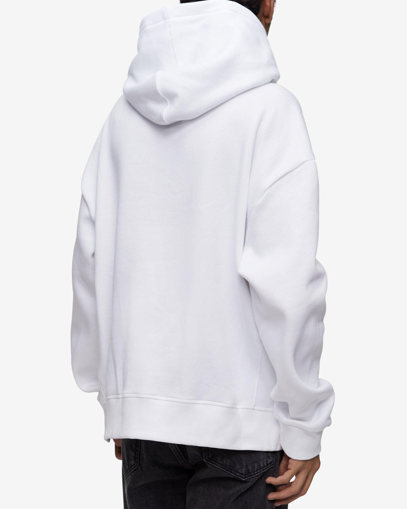 Calvin Klein - סווטשירט HOODIE עם כובע בצבע לבן - MASHBIR//365