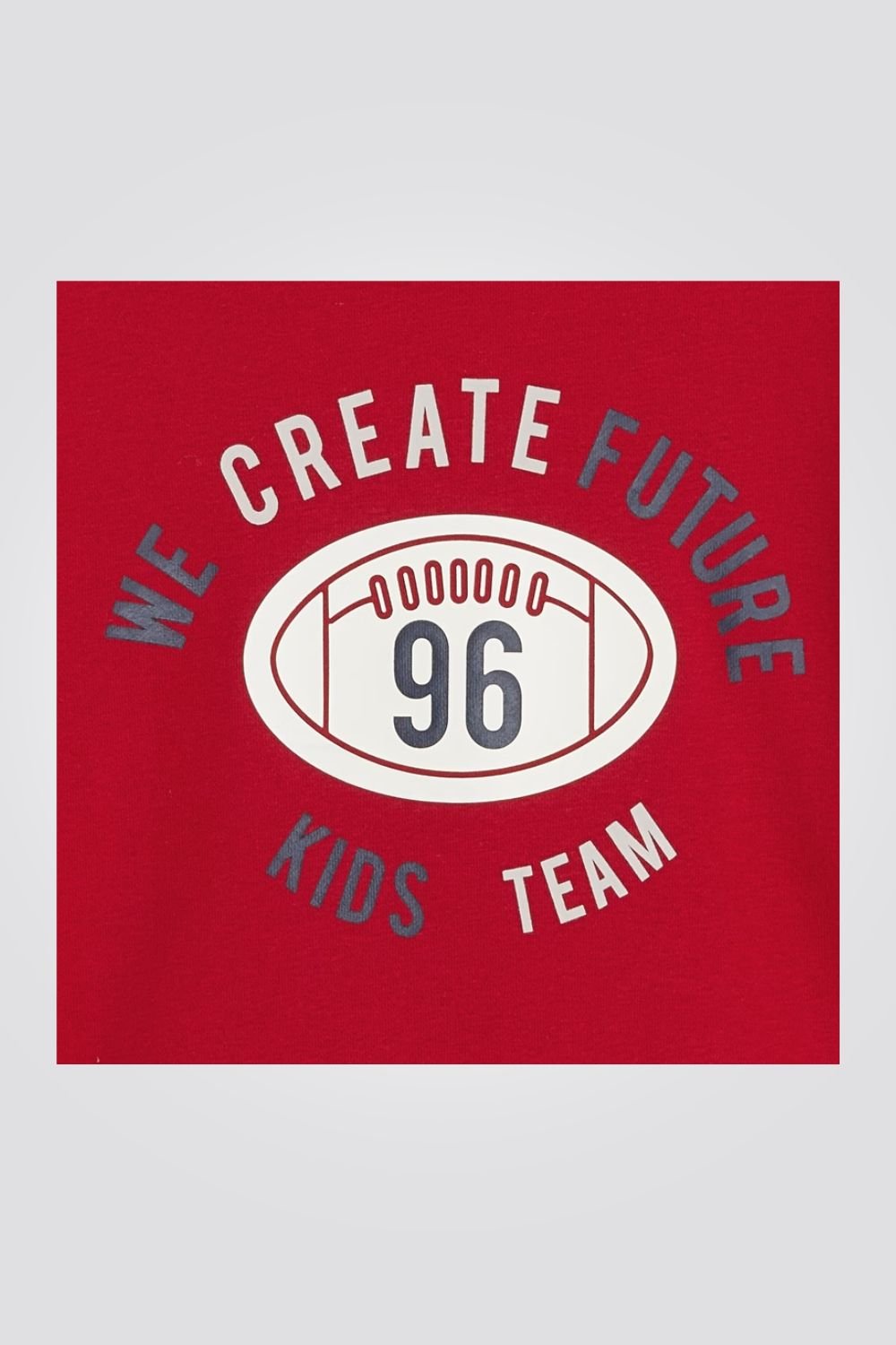 OKAIDI - סווטשירט ילדים במראה פוטבול אדום עם שרוול לבן - MASHBIR//365