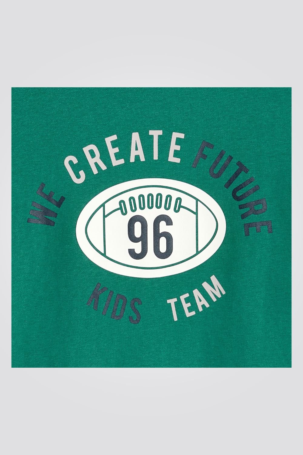 OKAIDI - סווטשירט ילדים במראה פוטבול ירוק עם שרוול לבן - MASHBIR//365