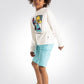 OKAIDI - סווטשירט ילדים לבן עם הדפס סקייטבורד - MASHBIR//365 - 1