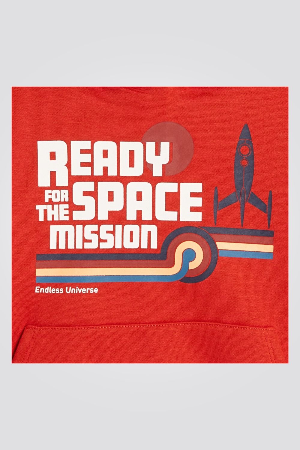 OKAIDI - סווטשירט ילדים עם קאפושון והדפס חללית בכתום - MASHBIR//365
