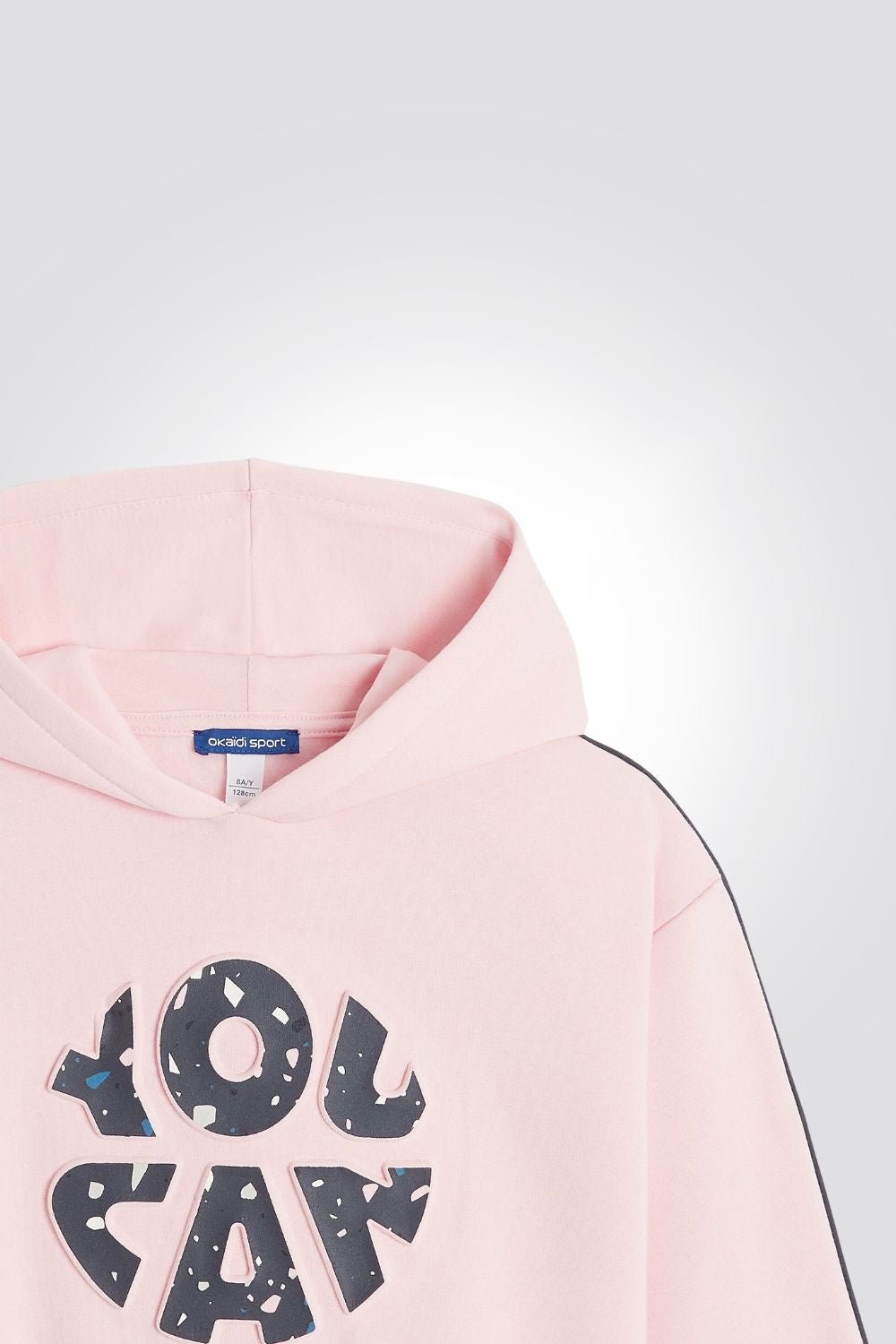OKAIDI - סווטשירט ילדות עם קאפושון הדפס בחזית בורוד - MASHBIR//365