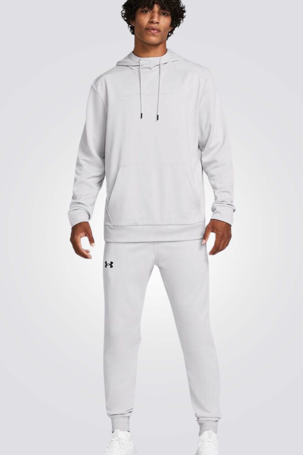 UNDER ARMOUR - סווטשירט קפוצ'ון לגברים בצבע אפור - MASHBIR//365