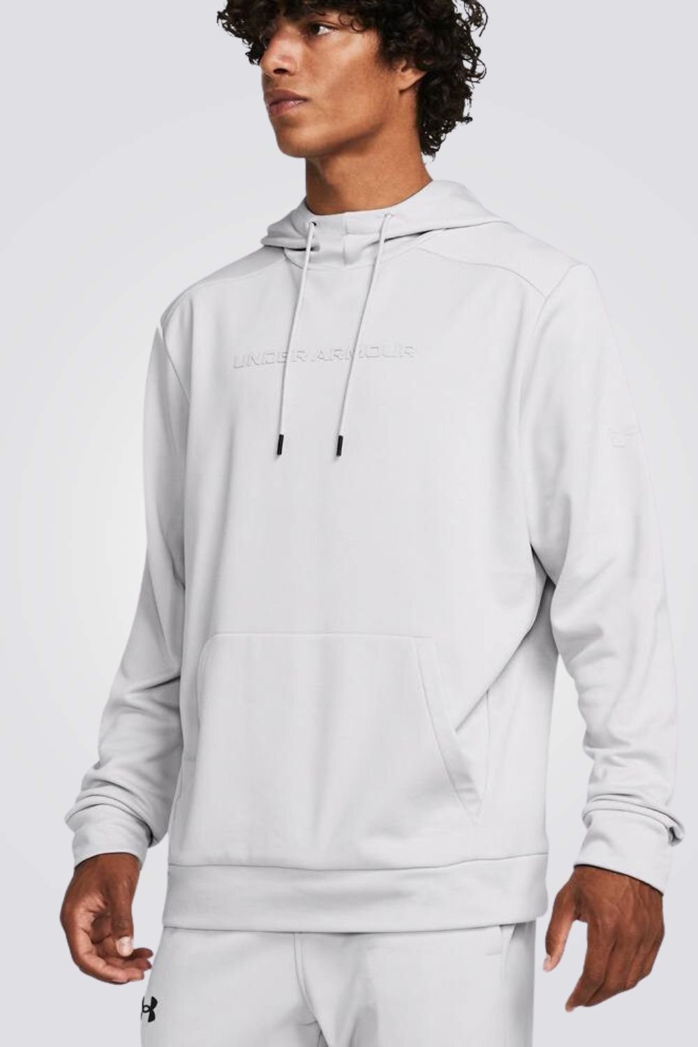 UNDER ARMOUR - סווטשירט קפוצ'ון לגברים בצבע אפור - MASHBIR//365