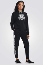 UNDER ARMOUR - סווטשירט קפוצ'ון לנשים בצבע שחור - MASHBIR//365