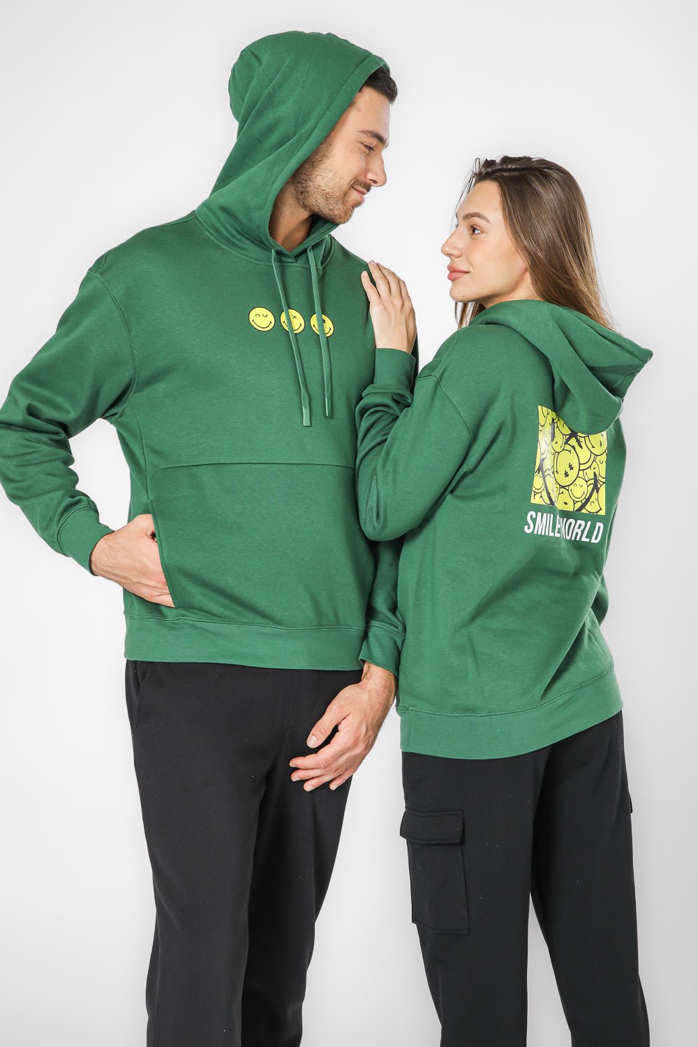 DELTA - סווטשירט קפוצ’ון עם כיס קנגורו פוטר יוניסקס ®SMILEYWORLD - MASHBIR//365