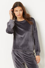 ETAM - סווטשירט קטיפתי DUNKAN בצבע אפור - MASHBIR//365