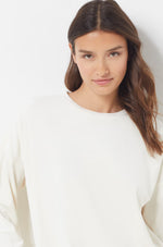 ETAM - סווטשירט קטיפתי DUNKAN בצבע קרם - MASHBIR//365