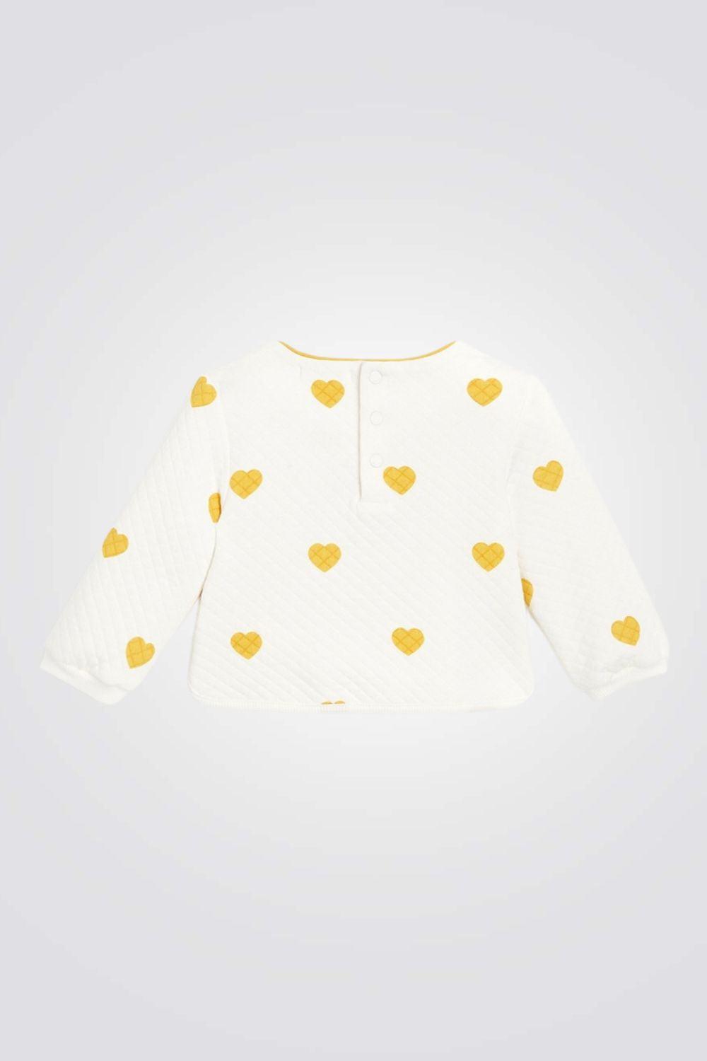 OBAIBI - סווטשירט קווילט לב רקום לתינוקות - MASHBIR//365