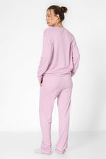 KENNETH COLE - סווטשירט לאונג' עם כיתוב לוגו בצבע ורוד - MASHBIR//365