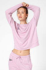 KENNETH COLE - סווטשירט לאונג' עם כיתוב לוגו בצבע ורוד - MASHBIR//365