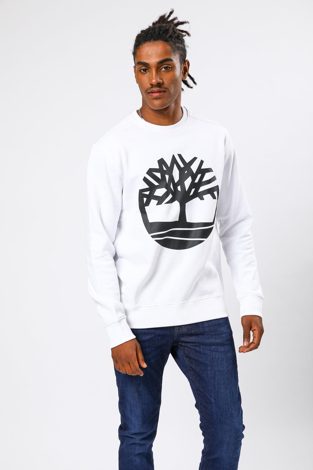 TIMBERLAND - סווטשירט לבן לוגו גדול - MASHBIR//365