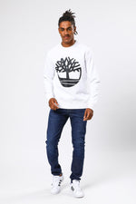 TIMBERLAND - סווטשירט לבן לוגו גדול - MASHBIR//365