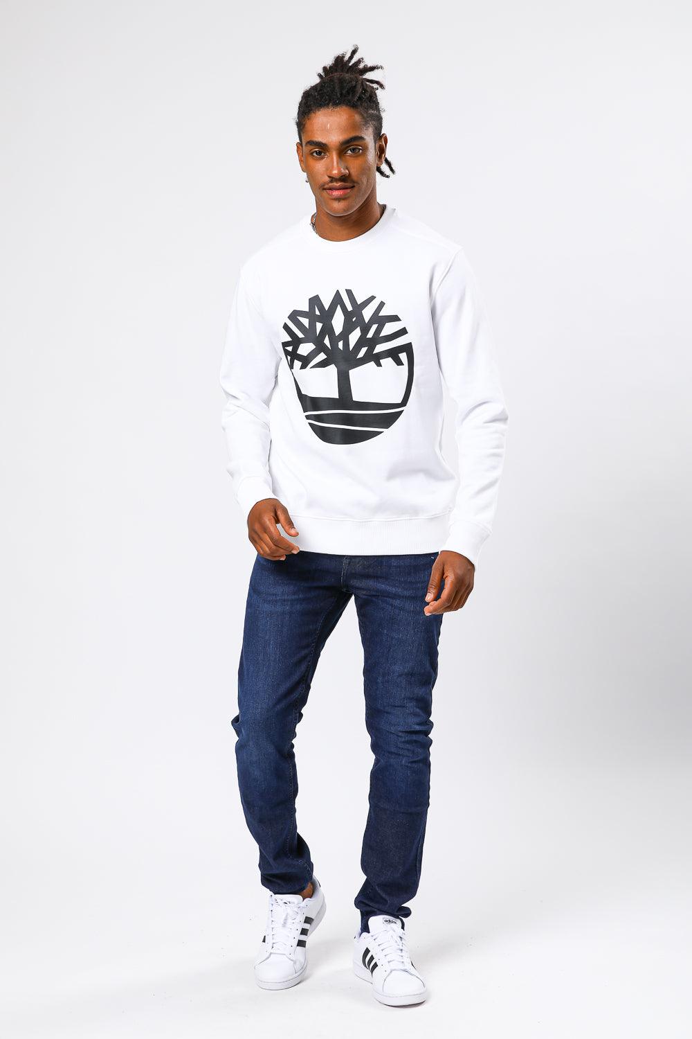 TIMBERLAND - סווטשירט לבן לוגו גדול - MASHBIR//365