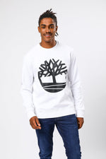 TIMBERLAND - סווטשירט לבן לוגו גדול - MASHBIR//365