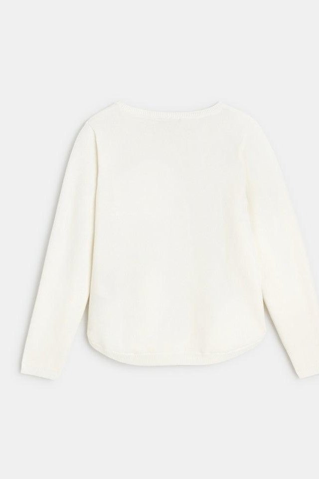 OKAIDI - סווטשירט לב רקום בצבע לבן לילדות - MASHBIR//365