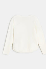 OKAIDI - סווטשירט לב רקום בצבע לבן לילדות - MASHBIR//365