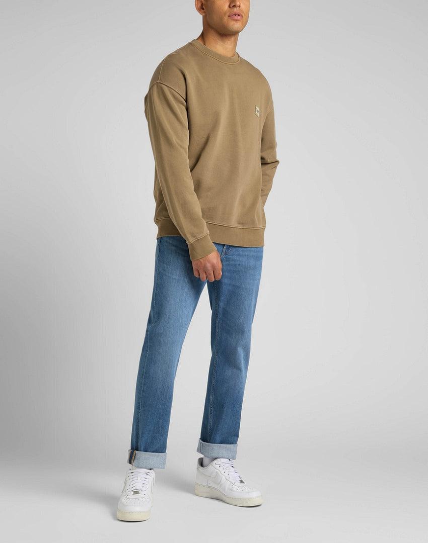 LEE - סווטשירט לגבר בצבע חאקי - MASHBIR//365