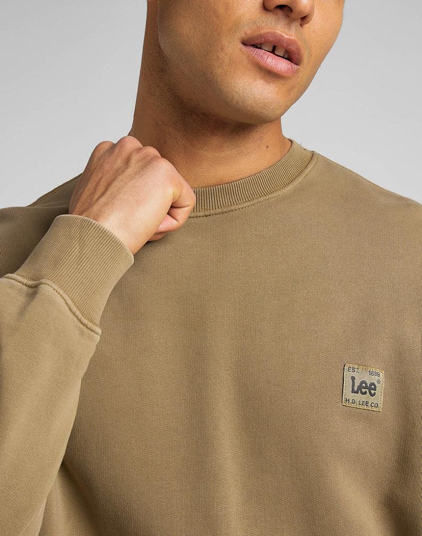 LEE - סווטשירט לגבר בצבע חאקי - MASHBIR//365