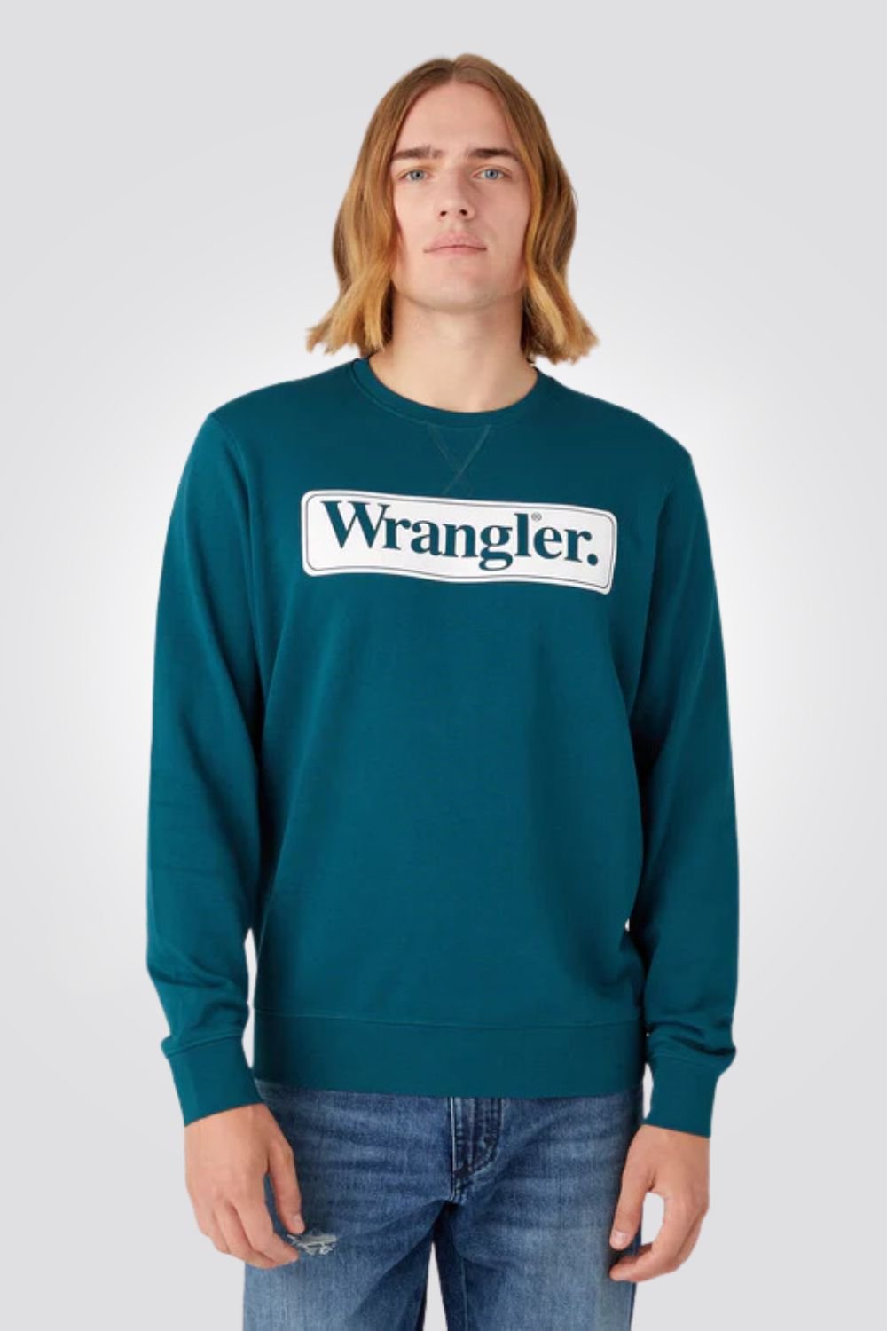 WRANGLER - סווטשירט לגבר בצבע ירוק - MASHBIR//365