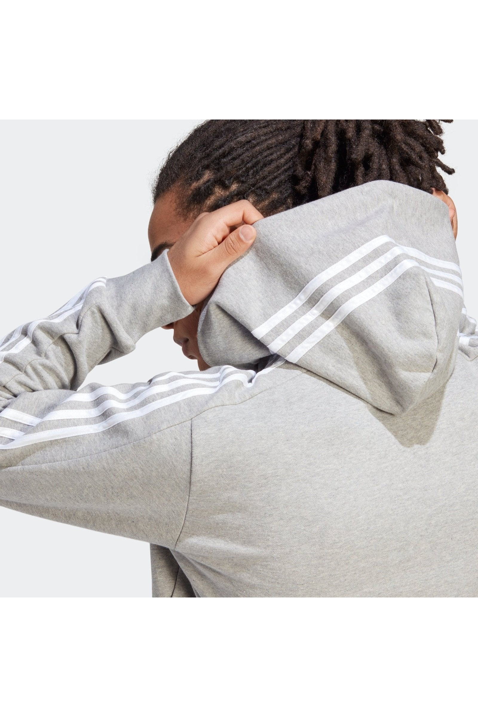 ADIDAS - סווטשירט לגברים 3S FZ בצבע אפור - MASHBIR//365