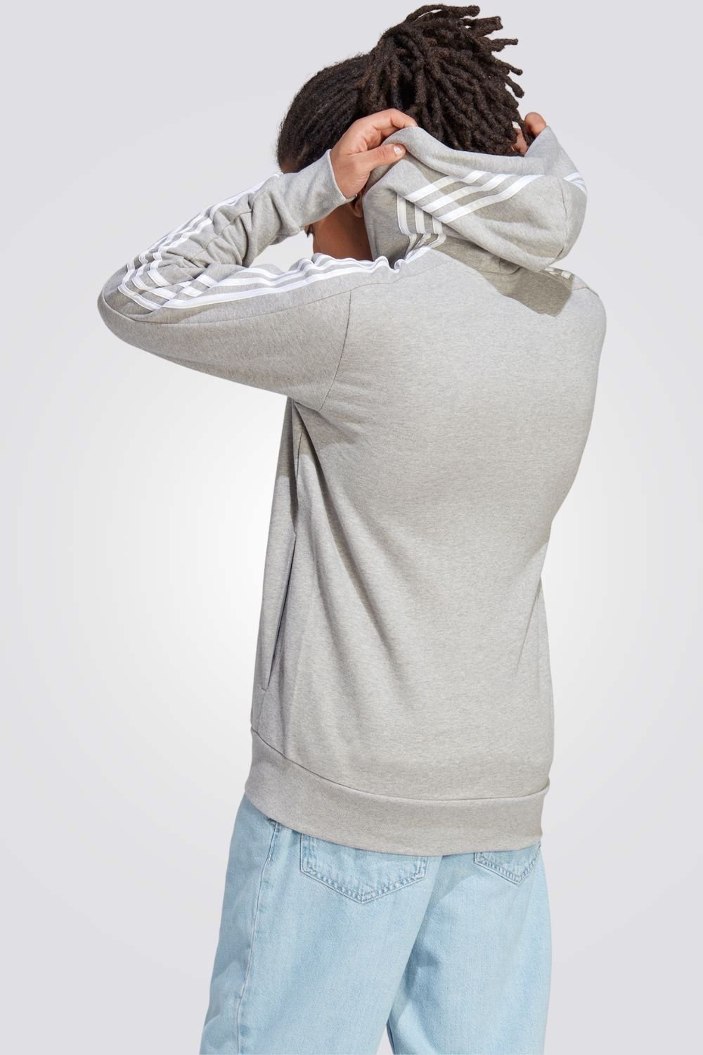 ADIDAS - סווטשירט לגברים 3S FZ בצבע אפור - MASHBIR//365