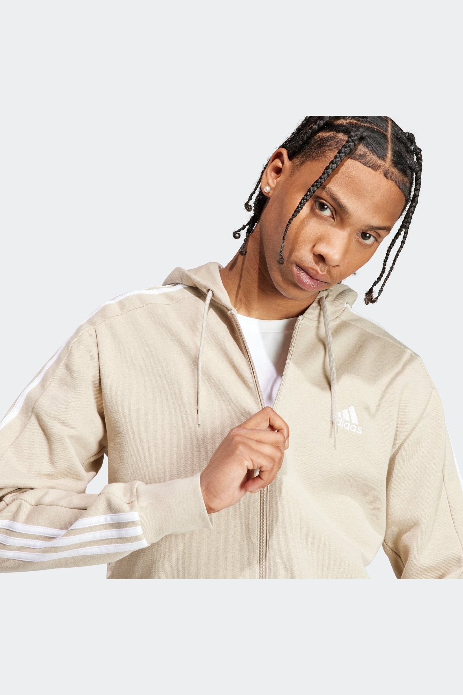 ADIDAS - סווטשירט לגברים FT FZ HD בצבע בז' - MASHBIR//365