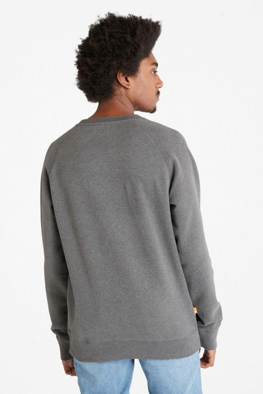 TIMBERLAND - סווטשירט חלק עם רקמת לוגו צבע אפור - MASHBIR//365