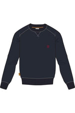 TIMBERLAND - סווטשירט חלק עם רקמת לוגו צבע נייבי - MASHBIR//365