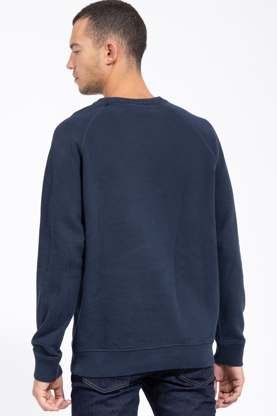 TIMBERLAND - סווטשירט חלק עם רקמת לוגו צבע נייבי - MASHBIR//365