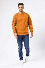 TIMBERLAND - סווטשירט חלק עם רקמת לוגו צבע חרדל - MASHBIR//365