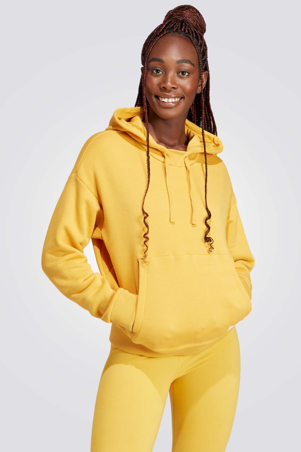 ADIDAS - סווטשירט לנשים LOUNGE FRENCH TERRY בצבע צהוב - MASHBIR//365