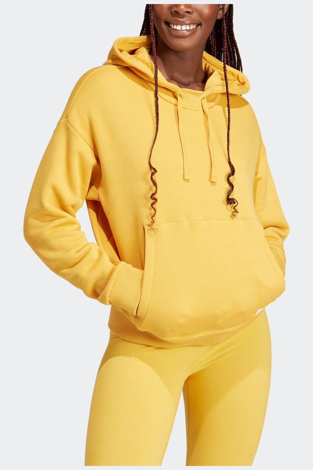 ADIDAS - סווטשירט לנשים LOUNGE FRENCH TERRY בצבע צהוב - MASHBIR//365